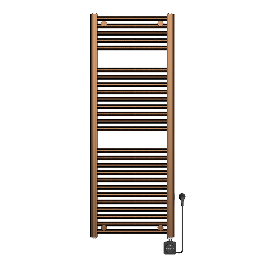 Elara elektrische radiator Smart WiFi 118,5 x 45 cm geborsteld brons koper PVD