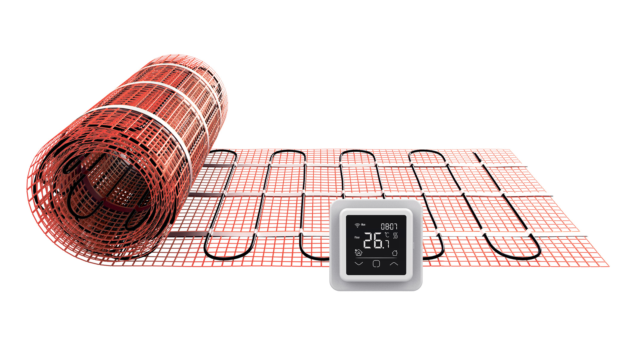 Wiesbaden by Magnum elektrische vloerverwarming set 5 m2 750 watt WiFi thermostaat wit